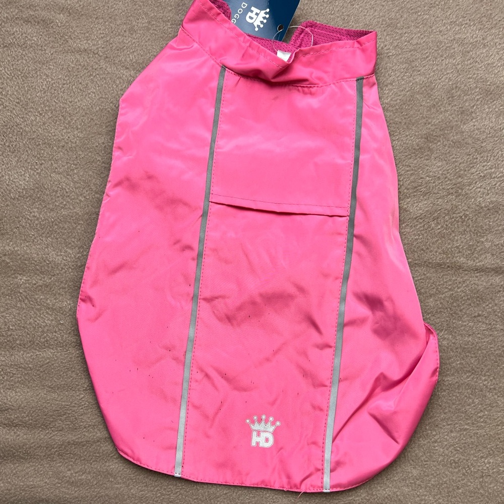 Hip Doggie Pink Hoodless Dog Raincoat